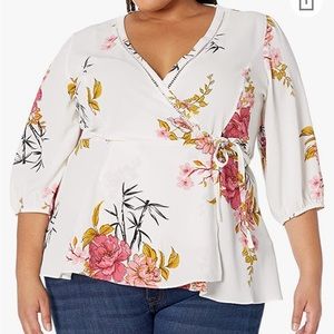 Plus size wrap top.  Size 24 or XXL.  Beautiful top!